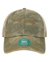 LEGACY Old Favorite Trucker Cap. OFA - Green Field Camo/ Java