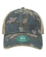 LEGACY Old Favorite Trucker Cap. OFA - Navy Field Camo/ Java