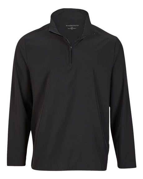 Boxercraft Men's Quarter-Zip Stretch Pullover. BM5206 - Black