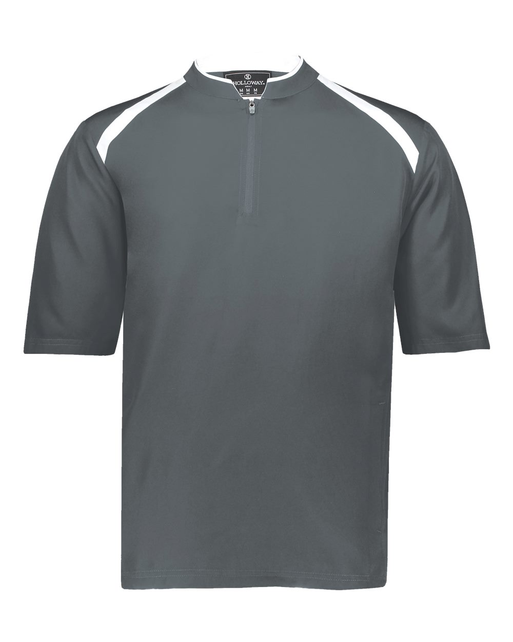Holloway Men's Clubhouse Short Sleeve Quarter-Zip Pullover. 229581 - Graphite/ White