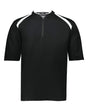Holloway Youth Clubhouse Short Sleeve Quarter-Zip Pullover. 229681 - Black/ White