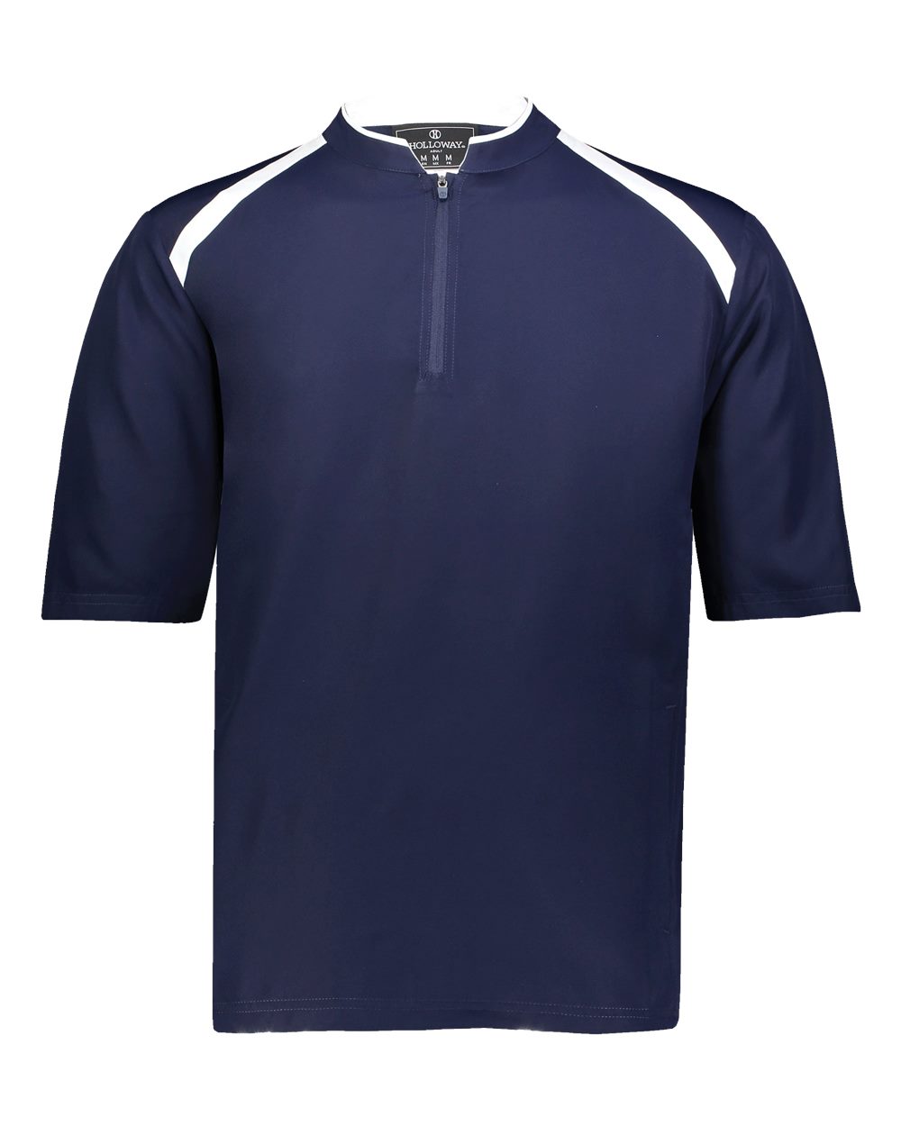 Holloway Youth Clubhouse Short Sleeve Quarter-Zip Pullover. 229681 - Navy/ White