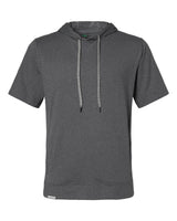 Holloway Men's Eco Revive™ Ventura Soft Knit Short Sleeve Hooded Sweatshirt. 222505 - Carbon Heather