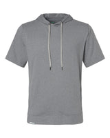 Holloway Men's Eco Revive™ Ventura Soft Knit Short Sleeve Hooded Sweatshirt. 222505 - Grey Heather