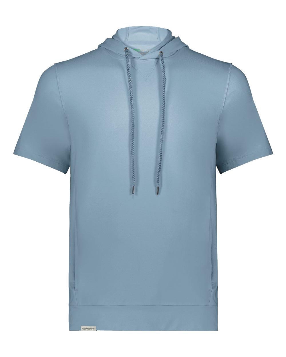 Holloway Men's Eco Revive™ Ventura Soft Knit Short Sleeve Hooded Sweatshirt. 222505 - Storm