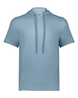 Holloway Men's Eco Revive™ Ventura Soft Knit Short Sleeve Hooded Sweatshirt. 222505 - Storm