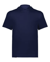 Holloway Youth Eco Revive™ Ventura Soft Knit Short Sleeve Hooded Sweatshirt. 222605 - Navy
