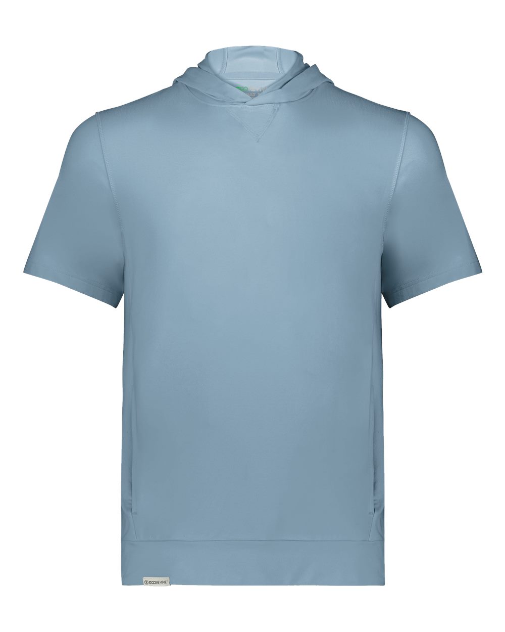 Holloway Youth Eco Revive™ Ventura Soft Knit Short Sleeve Hooded Sweatshirt. 222605 - Storm