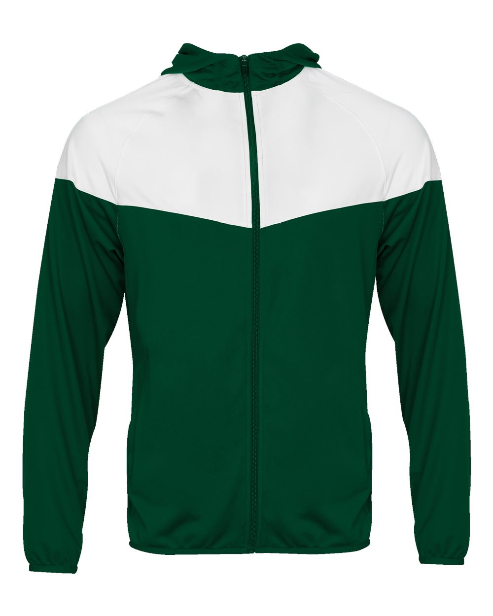 Badger Youth Sprint Outer-Core Jacket. 2722 - Forest/ White