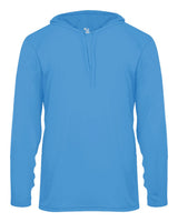 Badger Unisex B-Core Hooded Long Sleeve T-Shirt. 4105 - Columbia Blue