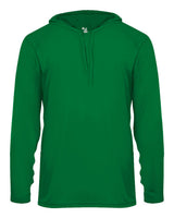 Badger Unisex B-Core Hooded Long Sleeve T-Shirt. 4105 - Kelly