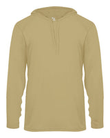 Badger Unisex B-Core Hooded Long Sleeve T-Shirt. 4105 - Vegas Gold