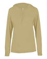 Badger Women's B-Core Hooded Long Sleeve T-Shirt. 4165 - Vegas Gold