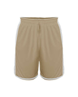 Alleson Athletic Unisex Crossover Reversible Shorts. 590PSP - Vegas Gold/ White