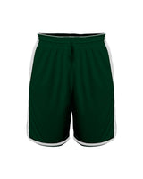 Alleson Athletic Youth Crossover Reversible Shorts. 590PSPY - Forest/ White
