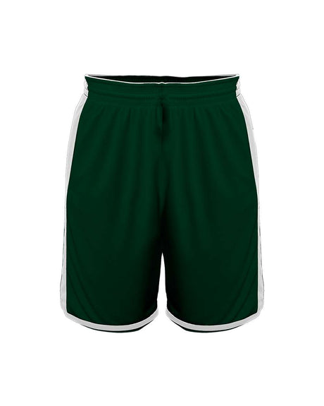 Alleson Athletic Youth Crossover Reversible Shorts. 590PSPY - Forest/ White