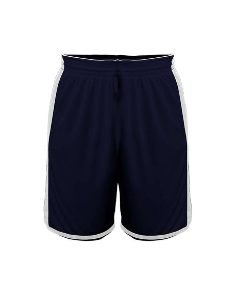 Alleson Athletic Youth Crossover Reversible Shorts. 590PSPY - Navy/ White