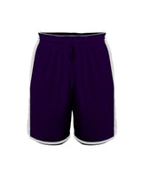 Alleson Athletic Youth Crossover Reversible Shorts. 590PSPY - Purple/ White