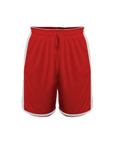 Alleson Athletic Youth Crossover Reversible Shorts. 590PSPY - Red/ White