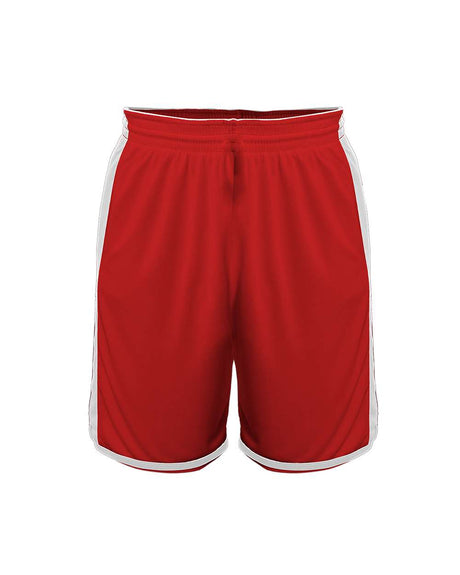 Alleson Athletic Youth Crossover Reversible Shorts. 590PSPY - Red/ White