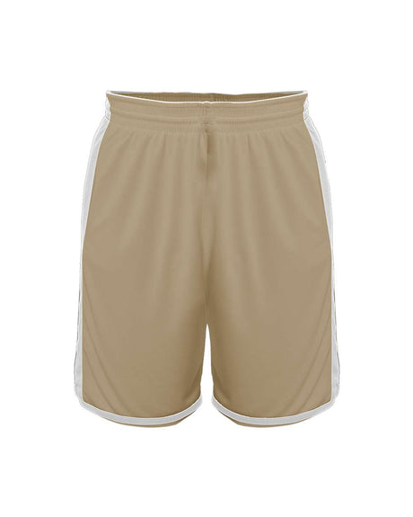 Alleson Athletic Youth Crossover Reversible Shorts. 590PSPY - Vegas Gold/ White