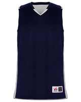 Alleson Athletic Men's Crossover Reversible Jersey. 590RSP - Navy/ White