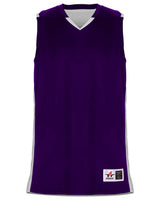 Alleson Athletic Men's Crossover Reversible Jersey. 590RSP - Purple/ White