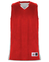 Alleson Athletic Men's Crossover Reversible Jersey. 590RSP - Red/ White