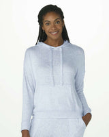 Boxercraft Women's Cuddle Fleece Hooded Sweatshirt. BW1501 - Sky Blue Heather