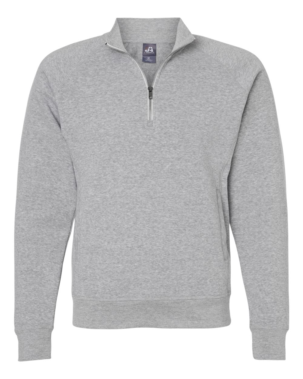 J. America Men's Triblend Quarter-Zip Sweatshirt. 8869 - Grey Triblend