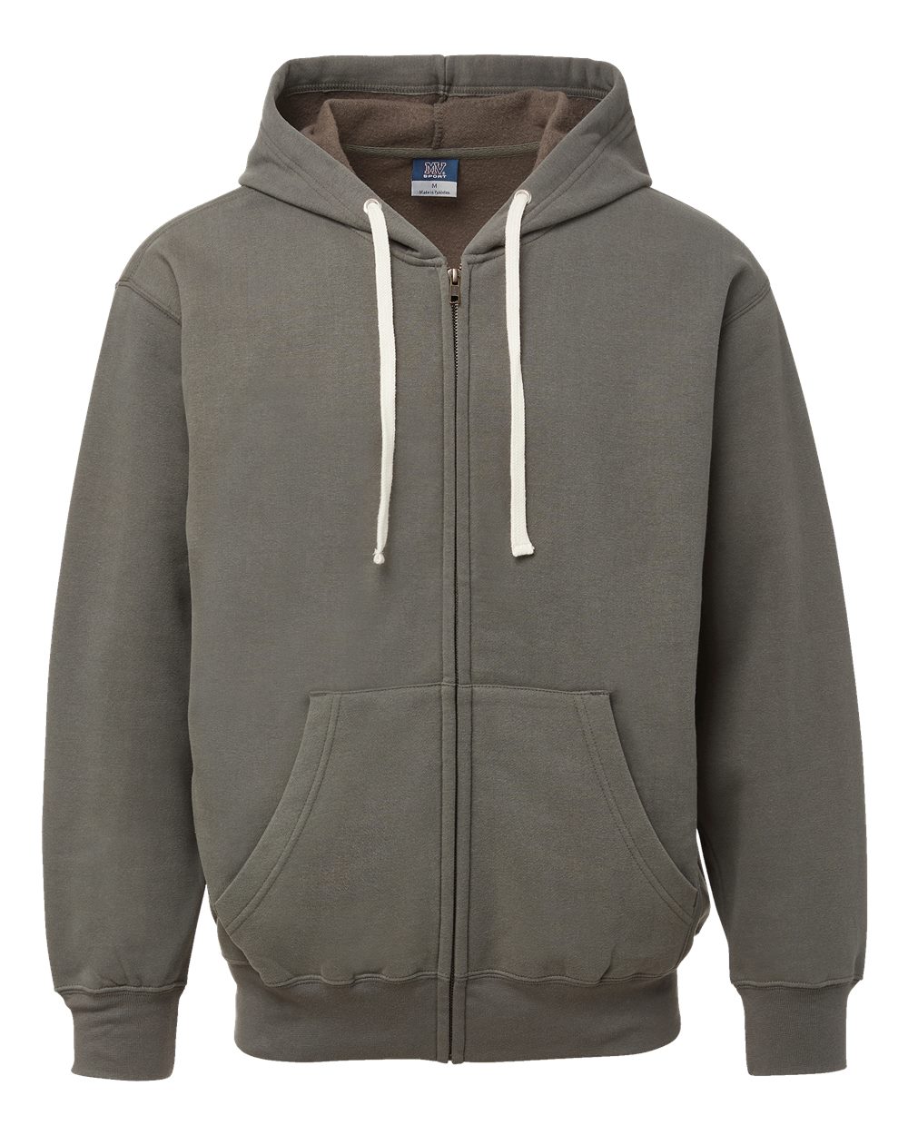 MV Sport Unisex Vintage Fleece Full-Zip Hooded Sweatshirt. 22132 - Vintage Granite