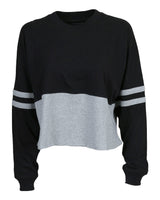 Boxercraft Women's Crop Retro Jesery. BW3515 - Black/ Oxford