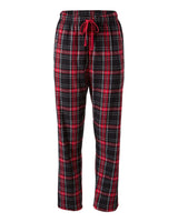 Boxercraft Women's Haley Flannel Pants. BW6620 - Black/ Red Kingston Plaid