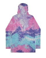 Colortone Unisex Tie-Dyed Hooded Long Sleeve T-Shirt. 2777 - Cotton Candy