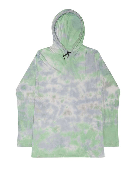 Colortone Unisex Tie-Dyed Hooded Long Sleeve T-Shirt. 2777 - Slushy
