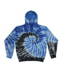 Colortone Unisex Tie-Dyed Cloud Inside-Out Fleece Hooded Sweatshirt. 8600 - Blue Ocean