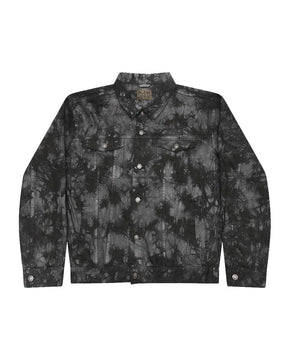 Colortone Unisex Tie-Dyed Denim Jacket. 9050 - Black Crinkle