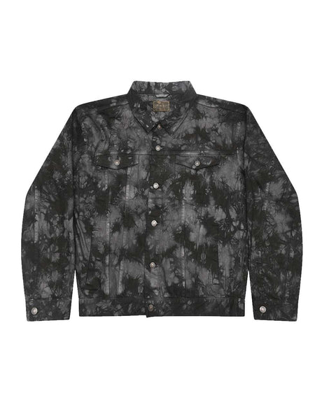 Colortone Unisex Tie-Dyed Denim Jacket. 9050 - Black Crinkle