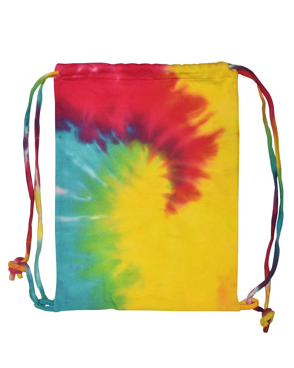 Colortone Tie-Dyed Drawstring Bag. 9500 - Reactive Rainbow