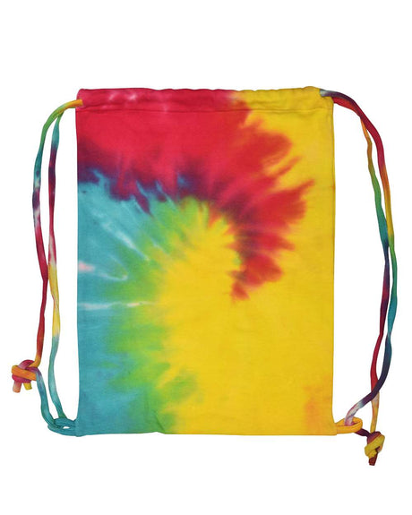 Colortone Tie-Dyed Drawstring Bag. 9500 - Reactive Rainbow