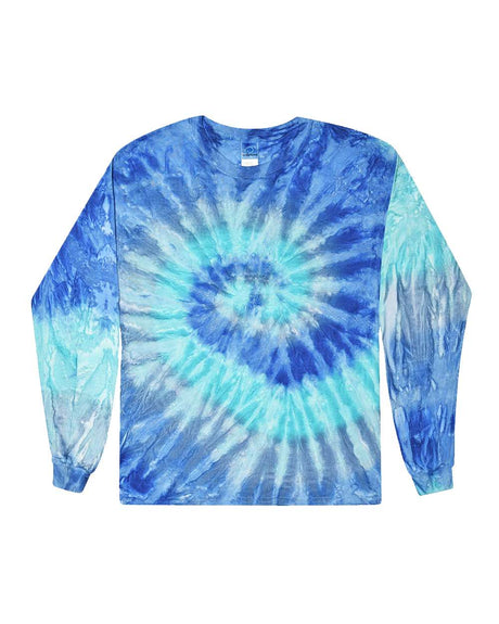 Colortone Youth Tie-Dyed Long Sleeve T-Shirt. 2000Y - Blue Jerry