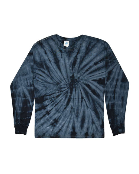 Colortone Youth Tie-Dyed Long Sleeve T-Shirt. 2000Y - Spider Navy