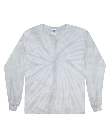 Colortone Youth Tie-Dyed Long Sleeve T-Shirt. 2000Y - Spider Silver