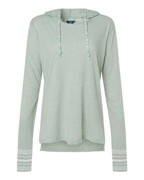 MV Sport Women's Heathered Jersey Hooded Tunic. W19439 - Greenstone