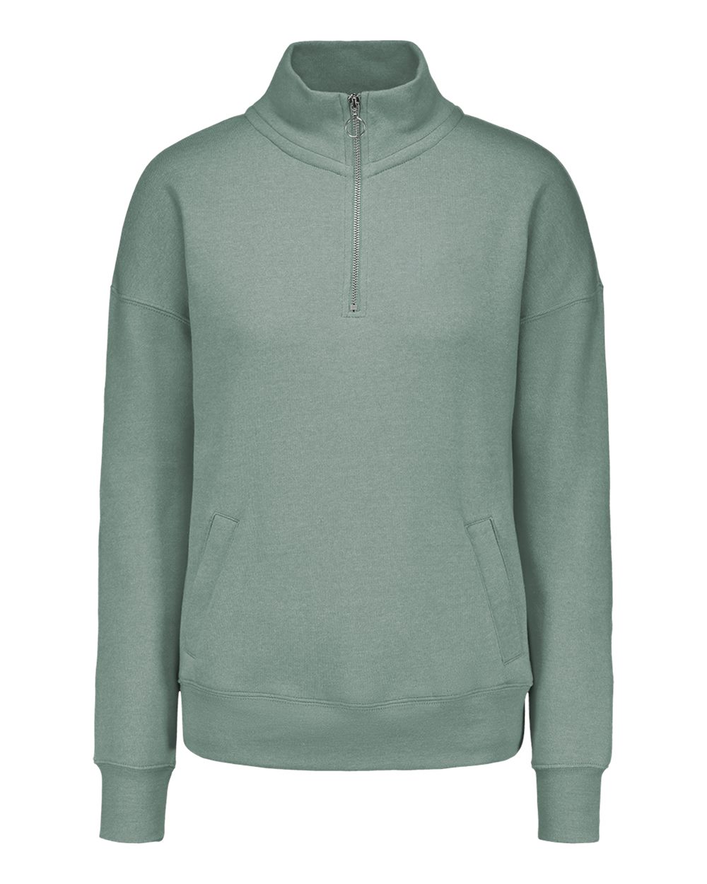 MV Sport Women's Cloud Fleece Quarter-Zip Sweatshirt. W20189 - Greenstone