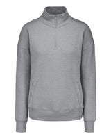 MV Sport Women's Cloud Fleece Quarter-Zip Sweatshirt. W20189 - Heather Grey