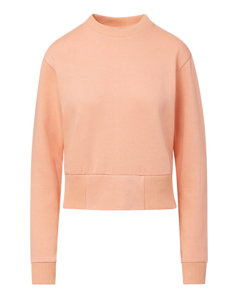 MV Sport Women's Romi Cloud Fleece Crop Crewneck Sweatshirt. W22106 - Creamsicle