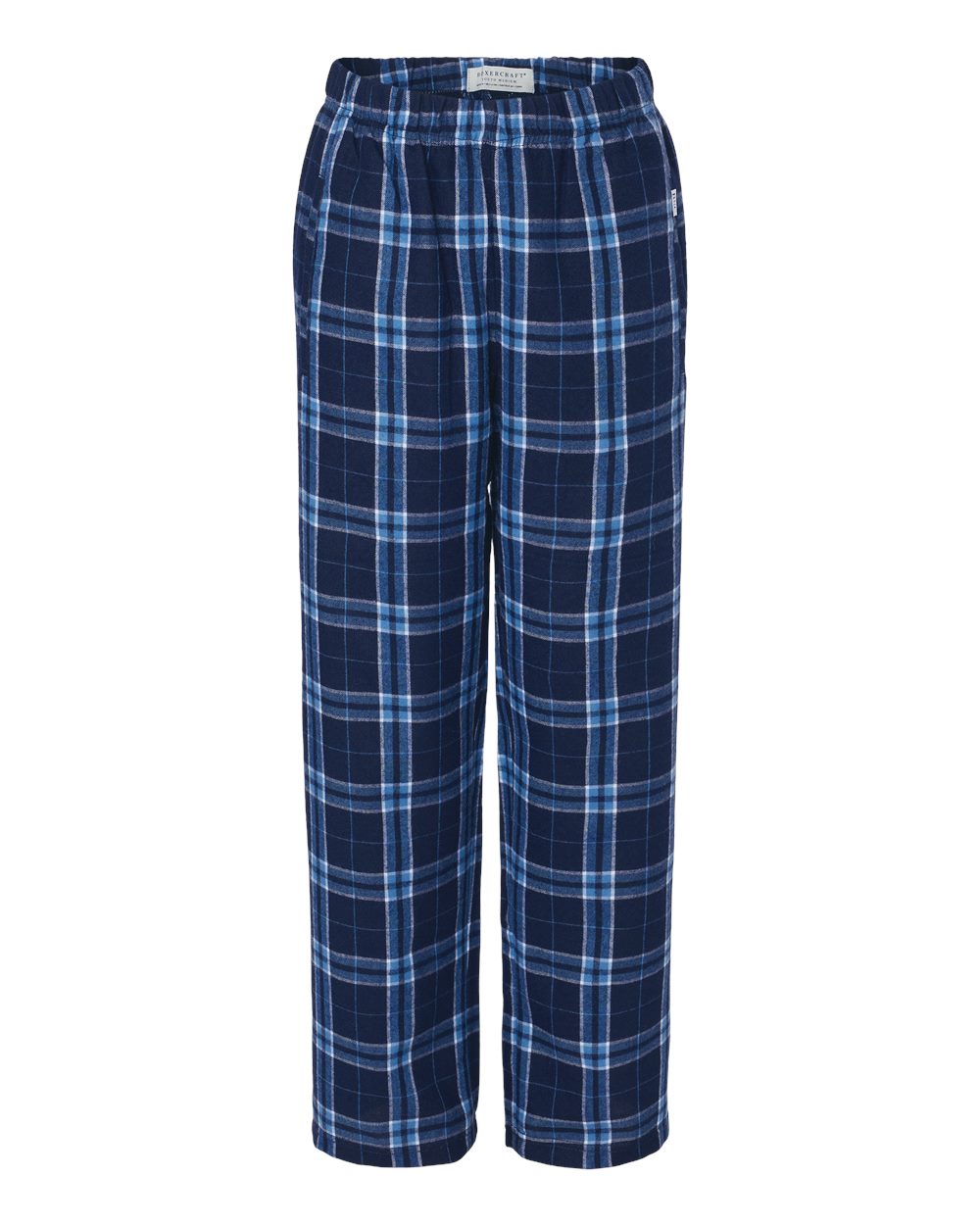 Boxercraft Youth Flannel Pants. BY6624 - Navy/ Columbia Plaid