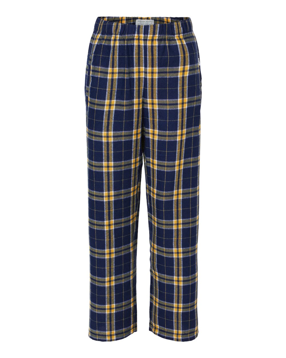 Boxercraft Youth Flannel Pants. BY6624 - Navy/ Gold
