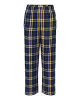 Boxercraft Youth Flannel Pants. BY6624 - Navy/ Gold
